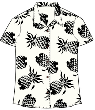 Women's Hawaiian Shirt- Made in USA- 100% Cotton
